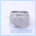 Micro Pave Round CZ Eternity Band Ring for Men